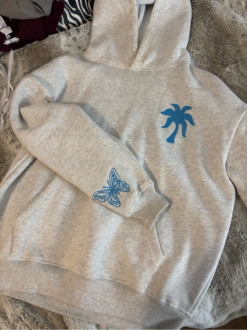 PINK PALM PUFF hoodie